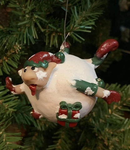 The Naughtys™ – Naughty Snowballed Elf (Christmas Tree Ornament)
