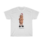 Naughty Mrs. Clause Holding Her Boobs  Unisex Heavy Cotton Tee