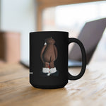 Naughty African American Mr Santa Claus Holding Hat Mug 15 oz