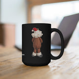 Naughty Mrs African American Santa Claus holding Boobs Mug 15oz