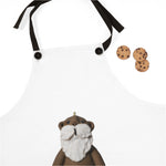 Naughty African American Santa holding Stocking Cap Apron