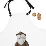 Naughty African American Santa holding Stocking Cap Apron