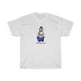 Naughty Mooning Snowman   Unisex Heavy Cotton Tee