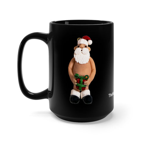 Naughty Santa with Package Mug 15 oz