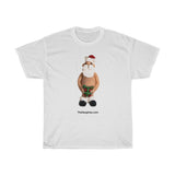 Naughty Mr Santa Claus holding his Package  Unisex Heavy Cotton Tee