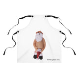 Naughty Santa holding Stocking Cap Apron