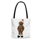 Naughty Mrs African American Santa Claus holding Balls  Tote Bag