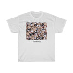 Naughty Santa Collage   Unisex Heavy Cotton Tee