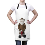 Naughty African American Santa holding Stocking Cap Apron