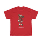 Naughty Kiss My Mistletoe Moose Unisex Heavy Cotton Tee