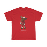 Naughty Kiss My Mistletoe Moose Unisex Heavy Cotton Tee