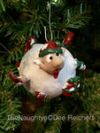 The Naughtys™ – Naughty Snowballed Elf (Christmas Tree Ornament)