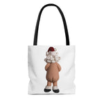 Naughty Mrs Santa Claus holding Balls Tote Bag