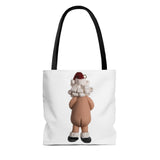 Naughty Mrs Santa Claus holding Balls Tote Bag