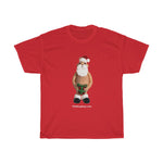 Naughty Mr Santa Claus holding his Package  Unisex Heavy Cotton Tee