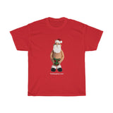 Naughty Mr Santa Claus holding his Package  Unisex Heavy Cotton Tee