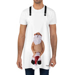 Naughty Santa holding Stocking Cap Apron