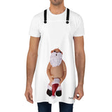 Naughty Santa holding Stocking Cap Apron