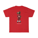 Naughty Kiss My Mistletoe Moose Unisex Heavy Cotton Tee