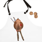 Naughty Mooning Buck Naked Reindeer Backside Apron