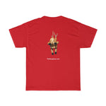 Naughty Pooping Reindeer   Unisex Heavy Cotton Tee