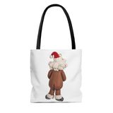 Naughty Mrs African American Santa Claus holding Balls  Tote Bag