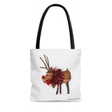 Naughty Buck Naked Reindeer  Tote Bag