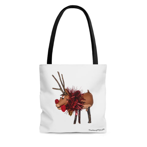 Naughty Buck Naked Reindeer  Tote Bag