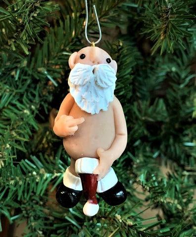 The Naughtys™ – Mr Santa's One Finger Salute (Christmas Tree Ornament)