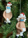 Covid Mr/Mrs Santa Claus Christmas Tree Ornament by The Naughtys® -