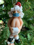 Covid Mr/Mrs Santa Claus Christmas Tree Ornament by The Naughtys® -