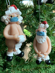 Covid Mr/Mrs Santa Claus Christmas Tree Ornament by The Naughtys® -