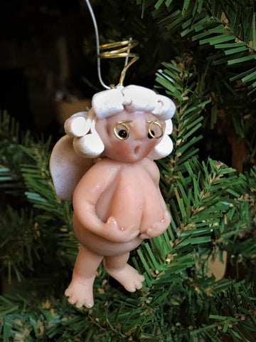 The Naughtys™ – Mrs. Angel Claus (Christmas Tree Ornament)
