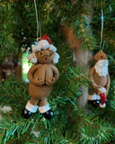 The Naughtys™ – Mr and Mrs Naughty Santa Claus (Ethnic/African American) (Christmas Tree Ornament)