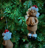 The Naughtys™ – Mr and Mrs Naughty Santa Claus (Ethnic/African American) (Christmas Tree Ornament)