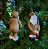 The Naughtys™ – Mr and Mrs Naughty Santa Claus (Ethnic/African American) (Christmas Tree Ornament)