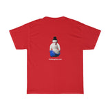 Naughty Mooning Snowman   Unisex Heavy Cotton Tee