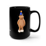 Naughty Birthday Santa - Black Mug 15oz