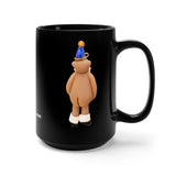 Naughty Birthday Santa - Black Mug 15oz
