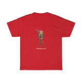 Naughty Buck Naked Reindeer  Unisex Heavy Cotton Tee