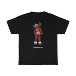 Naughty Kiss My Mistletoe Moose Unisex Heavy Cotton Tee