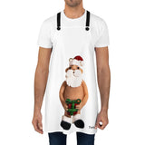 Naughty Santa holding Stocking Package Apron