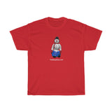 Naughty Mooning Snowman   Unisex Heavy Cotton Tee
