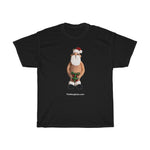 Naughty Mr Santa Claus holding his Package  Unisex Heavy Cotton Tee