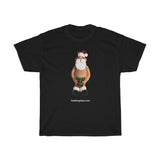 Naughty Mr Santa Claus holding his Package  Unisex Heavy Cotton Tee