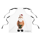 Naughty Santa holding Stocking Package Apron