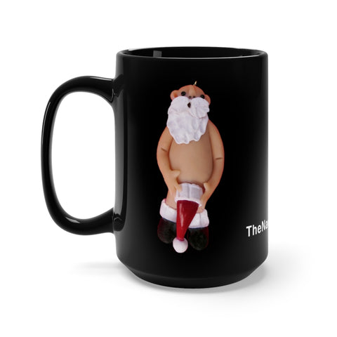 Naughty Mr Santa with hat - Mug 15oz