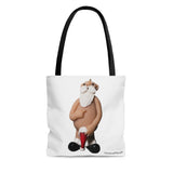 Naughty Mr Finger Salute Santa  Tote Bag