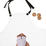 Naughty Santa holding Stocking Cap Apron