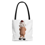Naughty Mrs Santa Claus holding Boobs Tote Bag